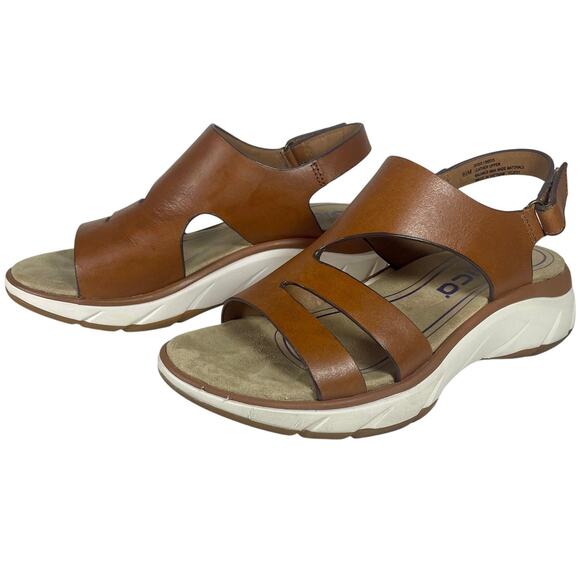 BIONICA Akela Slingback Walking Sandal In Tan Leather Size 6.5 Comfort Shoe - Picture 1 of 8